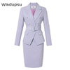 Skirt Suit Two Piece Set Women Elegant Formal Office Ladies Slim Fit  Blazer Jacket and Skirt Work Business Clothes Female