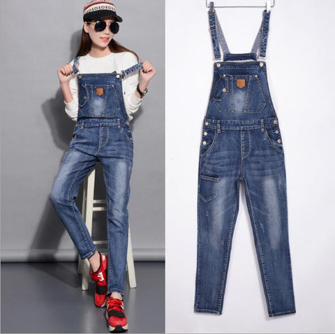 Spring Denim Jumpsuits Women 2022 Fashion Summer Romper Long Pants Elasticity Jeans Overalls For Women Jeans Bodysuits Ladies