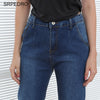 Srpedro Simple Elastic Waist Pants Big Pocket Sexy Women Casual Jeans Lift Butt Leggings Crease Stretch Slim Mom Pencil Trousers