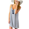 Summer Dress Sleeveless Striped Loose Mini Dress Beach Party Casual Sundress plus size tunic vestidos de fiesta