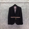 TB THOM Male Suit Autunm Winter Brand Man Jacket Calssic Solid Blazer RWB Belt With Pin Casual Formal  TB Suit