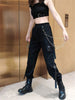 Teachwear Cargo Pants Y2k Cyber Punk Streetwear Female Aesthetic Track Casual High Waist Slim Joggers Women Chain Trousers