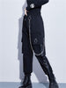 Teachwear Cargo Pants Y2k Cyber Punk Streetwear Female Aesthetic Track Casual High Waist Slim Joggers Women Chain Trousers