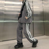 Two Piece Outfits for Womens 2023 Trends Harajuku Clothing Ladies 2 Piece Joggers Sets with Reflective Stripe on Side