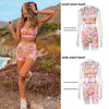 Vamos Todos 2023 Floral Print Outfits For Women Beach Outfit Two Piece Set Tracksuits Sport GYM Yoga Leggings Short Summer Pants