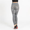 Women Print Leggings Mock Pocket And Hole Jeans New Autumn Slim Leggings Woman Jeggings Ladies Denim Skinny Trousers