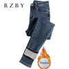 Winter Thick Pant Velvet Women High Waist Skinny Jeans Fleece Warm Slim fit Stretch Ladies Casual Denim Pencil Pants RZBY615