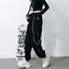 Women Elastic Waist Loose Streetwear Cargo Pants Female Ankle-length Jogging Sport Trousers Ladies Plus Szie Casual Pant