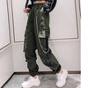 Women Elastic Waist Loose Streetwear Cargo Pants Female Ankle-length Jogging Sport Trousers Ladies Plus Szie Casual Pant