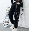 Women Elastic Waist Loose Streetwear Cargo Pants Female Ankle-length Jogging Sport Trousers Ladies Plus Szie Casual Pant