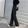 Women Jeans Casual Solid Black Loose Wide Leg Thickening Denim Female Bottoms High Waist Streetwear Korean Style Boyfriends Chic