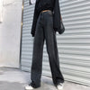 Women Jeans Casual Solid Black Loose Wide Leg Thickening Denim Female Bottoms High Waist Streetwear Korean Style Boyfriends Chic