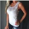 Women Lace Hollow Out Tank Top T Shirt 2022 Summer Sexy Sleeveless Beach Tee Shirt Vest Ladies Fitness Slim Tops Camisas Mujer