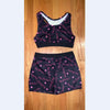 Women Summer Two Piece Set 2023 Casual Home Wear Printed Vest Crop Tops Shorts 2Pcs Set Tracksuits Sportswear Sleepwear