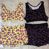 Women Summer Two Piece Set 2023 Casual Home Wear Printed Vest Crop Tops Shorts 2Pcs Set Tracksuits Sportswear Sleepwear