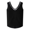 Women Tank Top Summer V Neck Chiffon Vest Top Sleeveless Casual Tank Blouses Tops Sheer Mesh Patchwork T Shirt Bottom Camisole