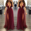 Women's Deep V Neck Sleeveless Elegant Formal Prom Long Maxi Cocktail Party Ball Gown Bandage Blackless Dress Red Black XL