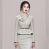 Women's Suits Set 2 Elegant Pieces Blazer Coat & Mermaid Midi Skirts Women Fall Outfits Women Office Work Skirts Sets