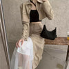 Womens Blazer Suits Sets Short Jacket Blazer Midi Skirts Sets Spring Office Ladies High Waist Tulle Long Skirt for Women Clothes