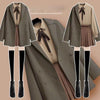 Woolen Coat Three-Piece Jacket Blouse Short Skirt Plus Size Women Streetwear Autumn Winter Suit Female Age Reduction Double-Side