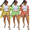 ZOOEFFBB Two Piece Shirt Dress Set Sweatsuits for Women Outfits Y2K Long Sleeve Hoodie Blouses Sports Shorts Casual Track Suit