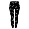 Womens Fashion Elasticity Yes and No Printed Slim Fit Legging Workout Trousers Casual Pants Leggings