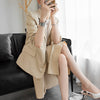 comfortable loose office lady skirt suits solid Satin suit and long a-line skirt  work style skirt suits